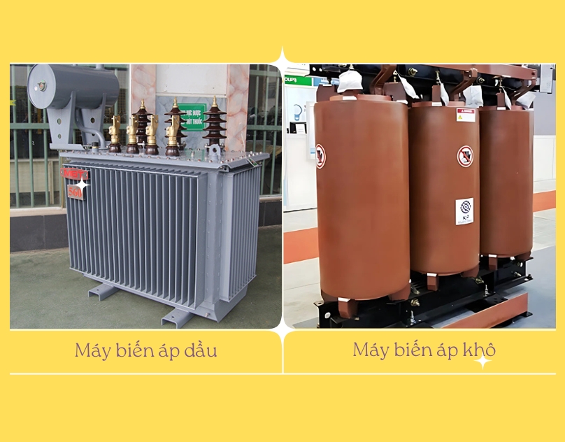 Loại máy biến áp (Dầu và Khô)