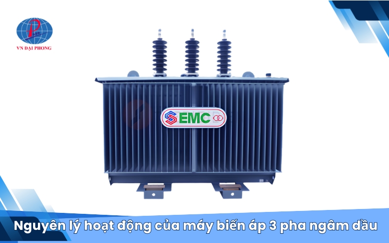 Nguyên lý hoạt động của máy biến áp 3 pha ngâm dầu